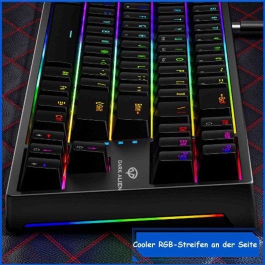 Kinsi K710 Teclado Gaming de 71 Teclas y Luces RGB Blanco Qwerty USA
