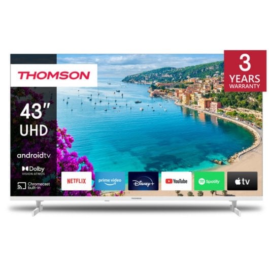 Thomson 43UA5S13W 43" LED UltraHD 4K HDR10 Android TV Branca