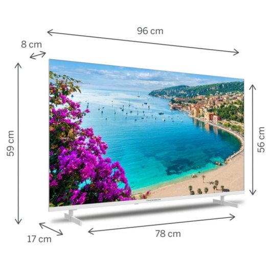 Thomson 43UA5S13W 43" LED UltraHD 4K HDR10 Android TV Branca