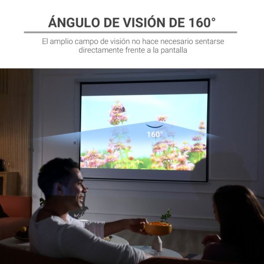 Homcom Pantalla de Proyector Eléctrica 120 Pulgadas 244x183 Cm Blanco