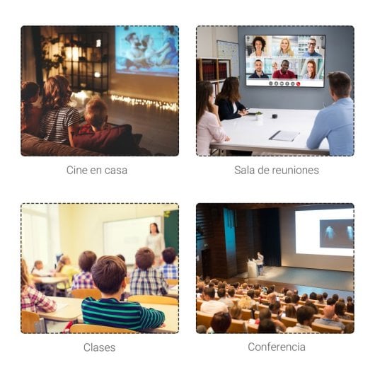 Homcom Pantalla de Proyector Eléctrica 120 Pulgadas 244x183 Cm Blanco