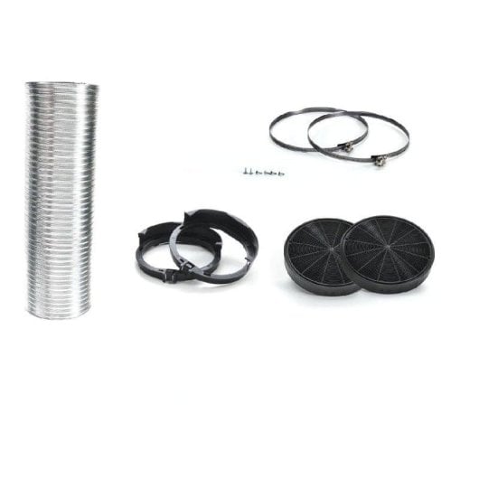Kit de Recirculación Bosch DHZ5605 Para Campanas | Filtro de Carbón Activado, Negro