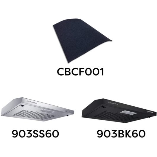 Filtre à charbon Ciarra CBCF001 pour hotte aspirante AW6903S/AW6903B (1 unité)
