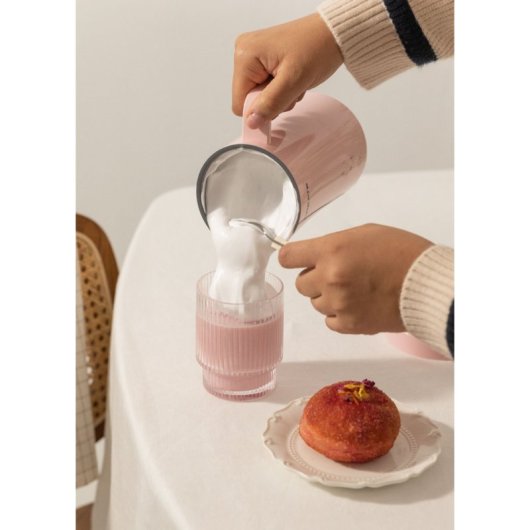 Create Milk Frother Studio Espumador Calentador de Leche 580ml 400W Rosa Pastel