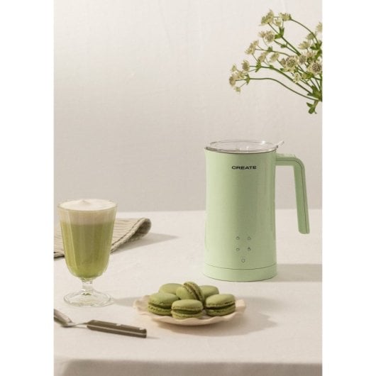 Create Milk Frother Studio Espumador Calentador de Leche 580ml 400W Verde Pastel