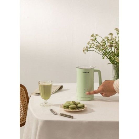 Create Milk Frother Studio Espumador Calentador de Leche 580ml 400W Verde Pastel