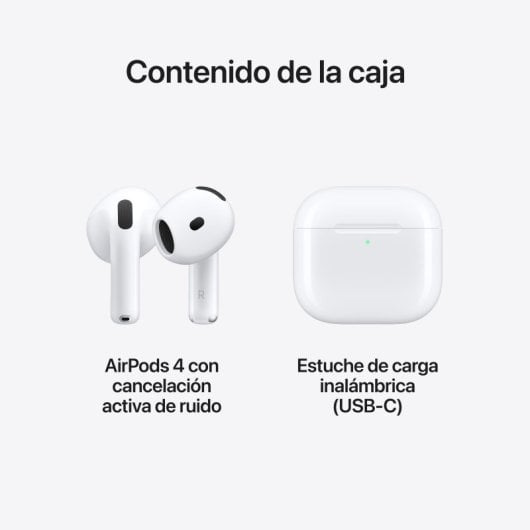 Apple AirPods 4 con Cancelación Activa de Ruido Auriculares Inalámbricos con Estuche de Carga Reacondicionado