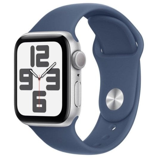 Apple Watch SE GPS NFC 40mm OLED Argento Blu M/L Resistente all'acqua 50m Cardiofrequenzimetro