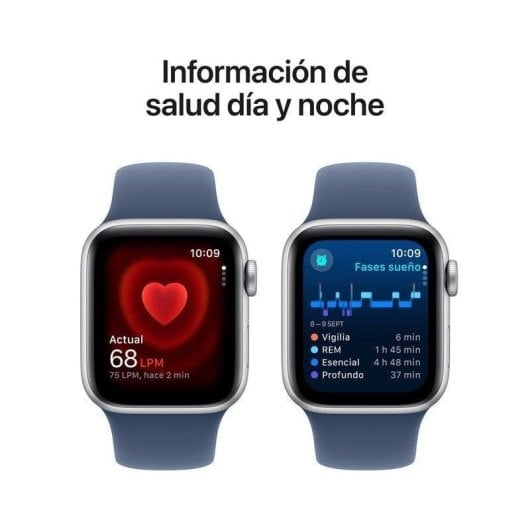 Apple Watch SE GPS NFC 40mm OLED Argento Blu M/L Resistente all'acqua 50m Cardiofrequenzimetro