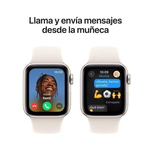 Apple Watch SE GPS NFC 40mm OLED Aluminium Blanc Étoile Bracelet S/M Résistant à l’eau Pulsomètre