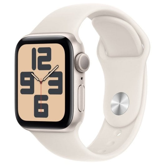 Apple-Watch-SE-GPS-40mm-Caja-de-Aluminio-Blanco-Estrella-con-Correa-Deportiva-Blanco-Estrella-M/L