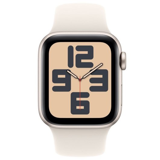 Apple Watch SE GPS 40 mm Starlight-Aluminiumgehäuse mit Starlight-Sportarmband – M/L