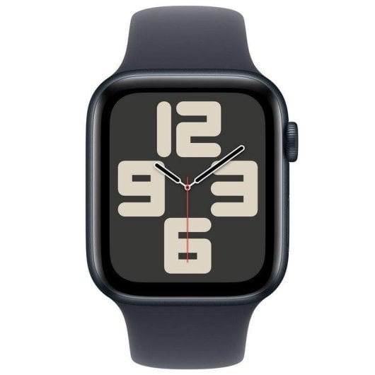 Apple Watch SE GPS 44mm OLED Minuit M/L Étanche 50m Pulsomètre Moniteur de Sommeil SOS