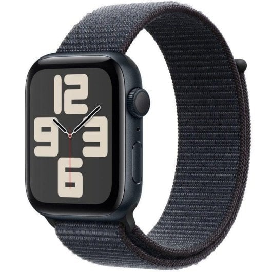 Apple Watch SE GPS NFC 44mm OLED Schwarz Blau S/M Wasserdicht bis 50m Herzfrequenzmesser