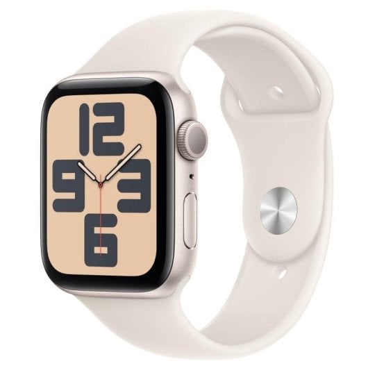 Apple Watch SE GPS 44mm Caja Aluminio Blanco Estrella con Correa Deportiva Blanco Estrella S/M
