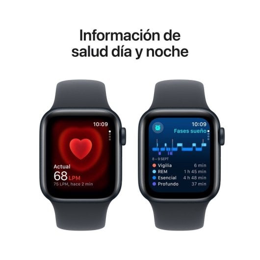 Apple Watch SE GPS + Cellular Boîtier en aluminium minuit de 40 mm avec bracelet sport minuit - S/M