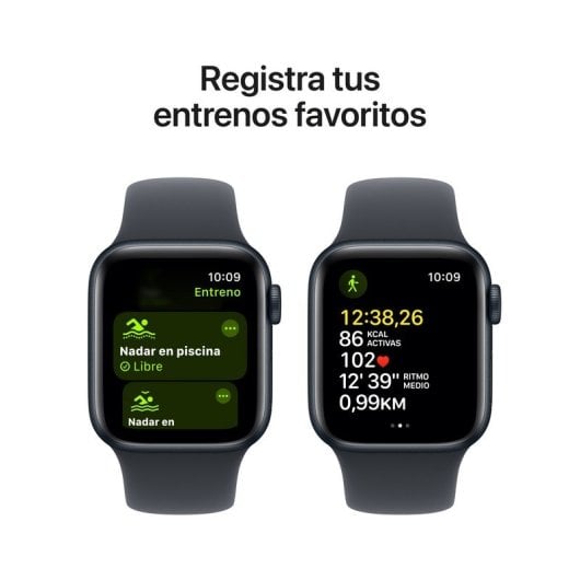 Apple Watch SE GPS + Cellular Boîtier en aluminium minuit de 40 mm avec bracelet sport minuit - S/M
