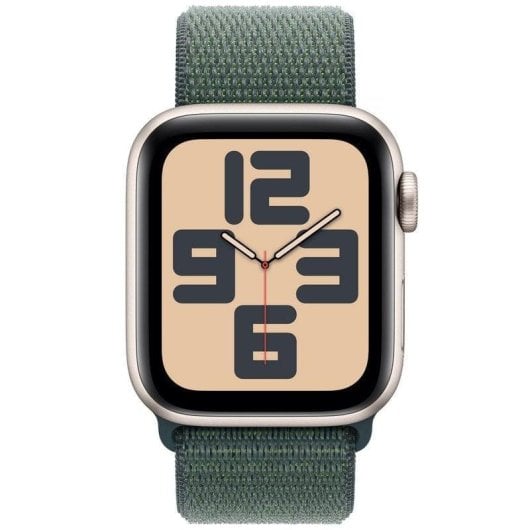 Apple Watch SE GPS + Cellular 40mm OLED Alluminio Bianco Stella Loop Sportiva Verde Lago S/M