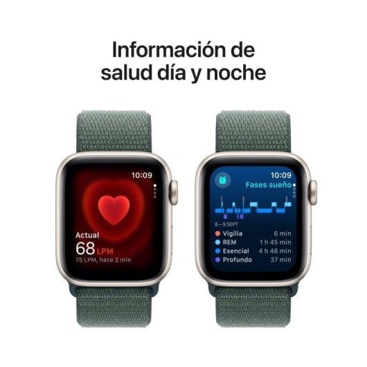 Apple Watch SE GPS + Cellular 40mm OLED Alluminio Bianco Stella Loop Sportiva Verde Lago S/M