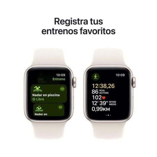 Apple Watch SE GPS + Cellular 40mm OLED Alumínio Bege Correa Azul M/L Resistente à Água 50m Monitor Cardíaco