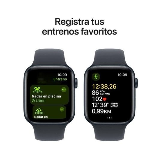 Apple Watch SE GPS Cellular 44mm OLED Mitternacht M/L Aluminium Wasserdicht SOS Puls Schlaf