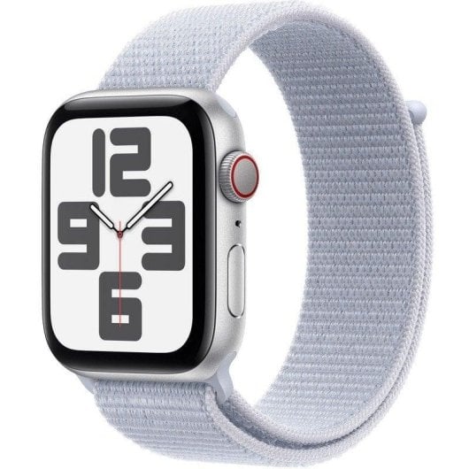 Apple Watch SE GPS + Cellular 44mm OLED Silber Blau S/M 4G Wasserfest Herzfrequenzmessung