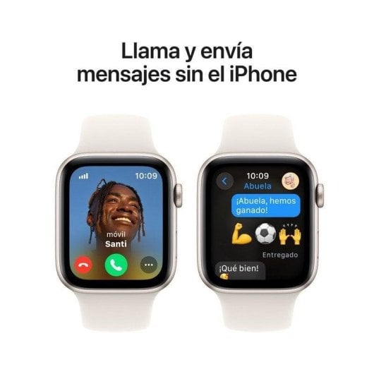 Apple Watch SE GPS + Cellular 44mm Caja de Aluminio con Correa Deportiva Blanco Estrella S/M