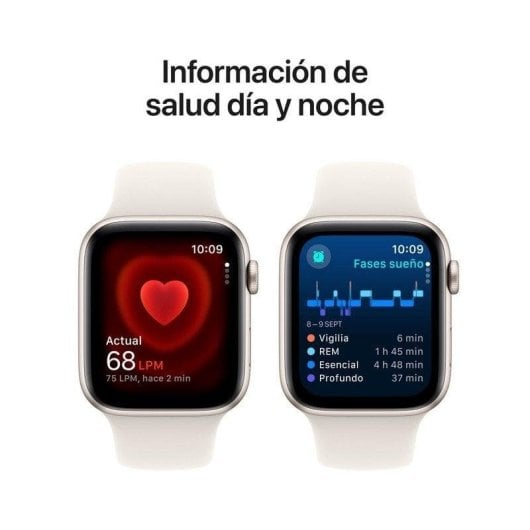 Apple Watch SE GPS + Cellular 44mm Caja de Aluminio con Correa Deportiva Blanco Estrella S/M