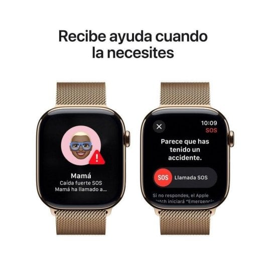 Apple Watch Series 10 GPS + Cellular 46mm OLED Titanio Oro Milanese Loop S/M Resistenza Acqua IP6X 50m