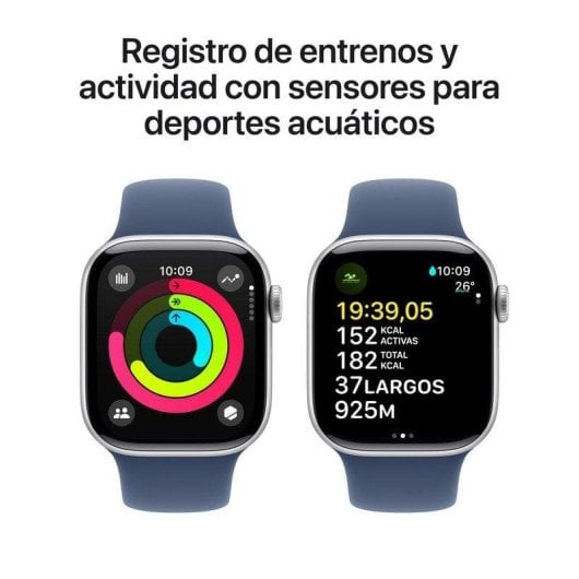 Apple Watch Series 10 GPS 42mm OLED Silver Blue S/M IP6X 50m Resistente all’Acqua Pulsossimetro