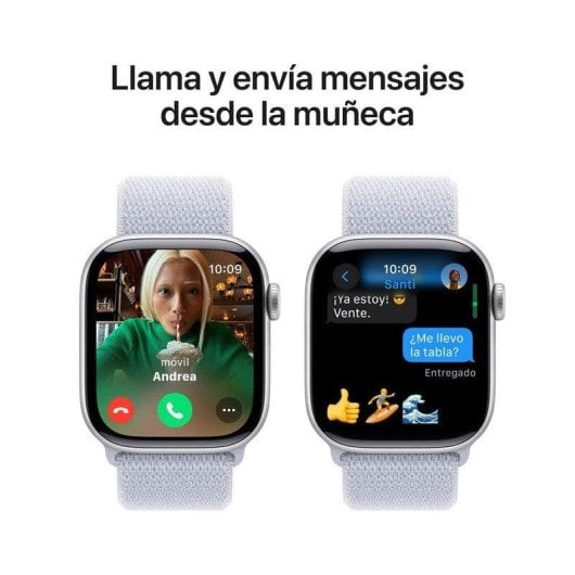 Apple Watch Series 10 GPS 42mm Retina OLED Argento Correa Loop Sport Blu M Resistente all'Acqua 50m