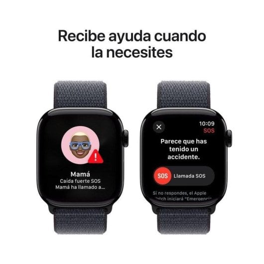 Apple Watch Series 10 GPS 42mm OLED Schwarz Textil Unisize IP6X 50m Pulsmesser Schlaftracking