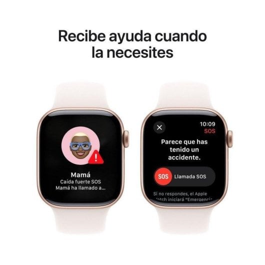 Apple Watch Series 10 GPS 42mm OLED Aluminium Or Rose Bracelet Rose M/L Étanche IP6X Pulsomètre SpO2