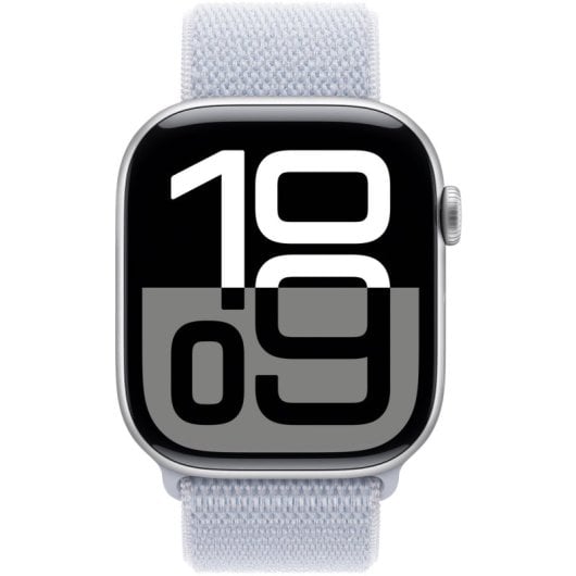 Apple Watch Series 10 GPS 46mm Caja Aluminio Plata con Correa Loop Deportiva Azul Nube