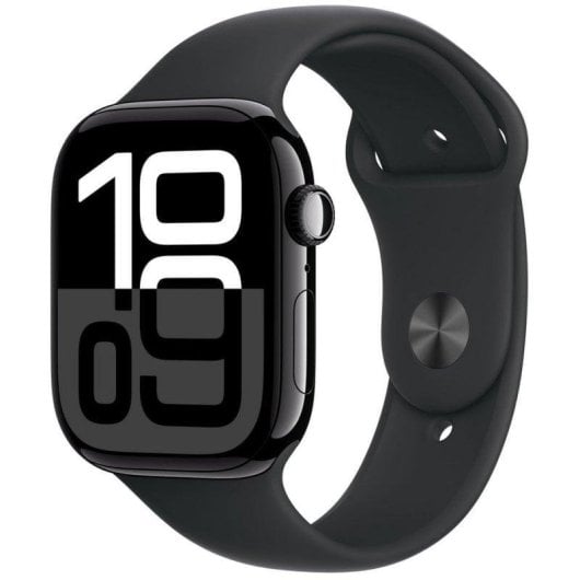 Apple Watch Series 10 GPS 46mm OLED Aluminium Noir M/L Étanche 50m Pulsomètre ECG SpO2