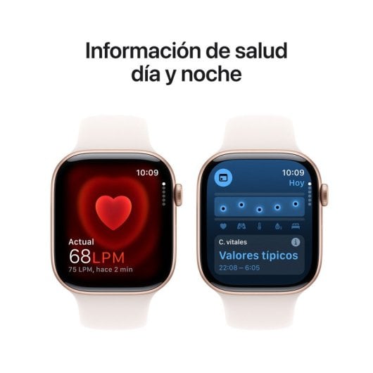 Apple Watch Series 10 GPS 46mm Caja Aluminio Oro Rosa con Correa Deportiva Rosa Rubor M/L