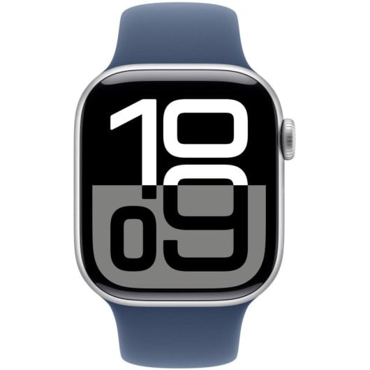 Apple Watch Series 10 GPS + Cellular 42mm Caja Aluminio Plata con Correa Deportiva Azul Denim M/L
