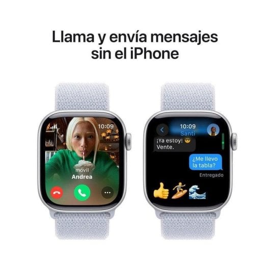 Apple Watch Series 10 GPS + Cellular 42mm OLED Silber Blau Einheitsgröße Wasserfest IP6X