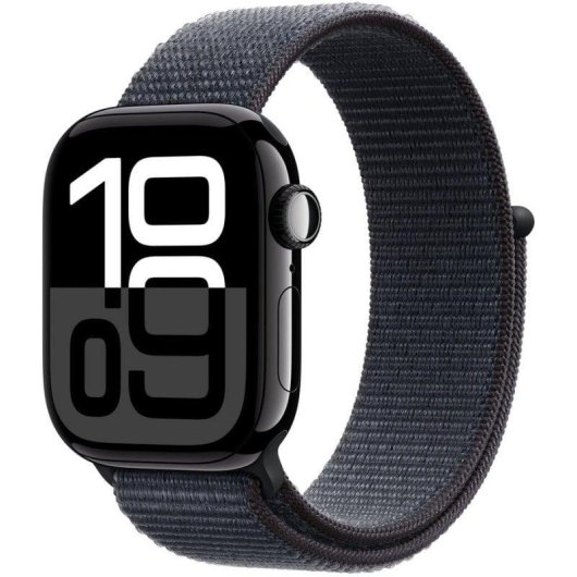 Apple Watch Series 10 GPS + Cellular 42mm Caja Aluminio Negro Azabache con Correa Loop Deportiva Tinta