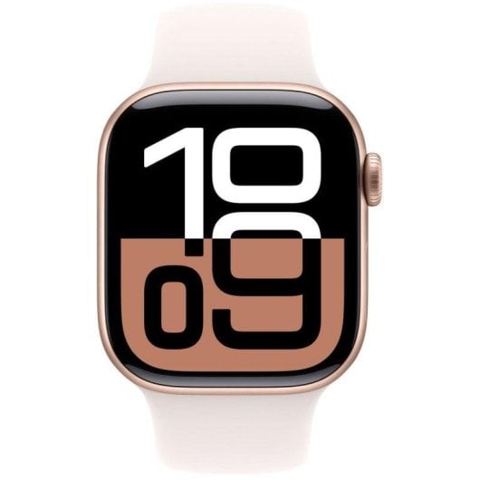 Apple Watch Series 10 GPS + Cellular 42mm OLED Aluminium Roségold Rosa M/L IP6X Wasserdicht Pulsmonitor