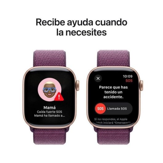 Apple Watch Series 10 GPS + Cellular 42mm Caja Aluminio Oro Rosa con Correa Loop Deportiva Ciruela
