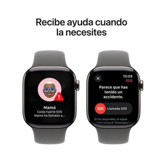 Apple Watch Series 10 GPS Cellular 42mm Retina OLED Titane Naturel Gris Pierre S/M Etanche IP6X SpO2 ECG