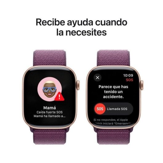 Apple Watch Series 10 GPS + Cellular 46mm OLED Oro Rosa Correa Loop Ciruela Grande Resistenza Acqua IP6X