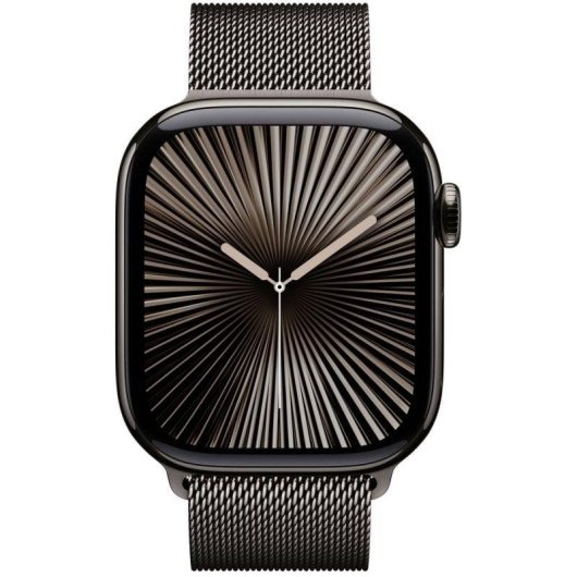 Apple Watch Series 10 GPS + Cellular 46mm Caja Titanio Pizarra con Correa Milanese Loop Pizarra M/L