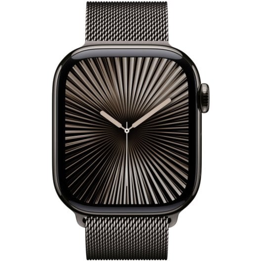 Apple Watch Series 10 GPS + Cellular 42 mm Schiefer-Titangehäuse mit Schiefer-Milanese-Schlaufe