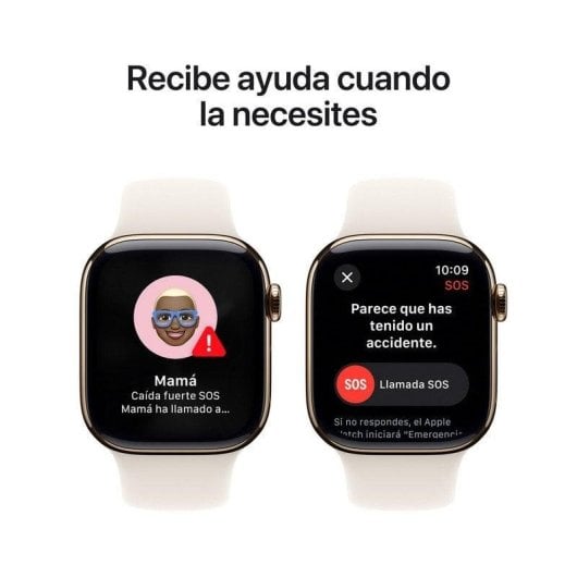 Apple Watch Series 10 GPS + Cellular 42mm Retina OLED Titan Gold Weiß S/M Wasserdicht SpO2