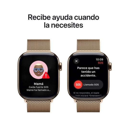 Apple Watch Series 10 GPS + Cellular 42mm Caja Titanio Oro con Correa Milanese Loop Oro