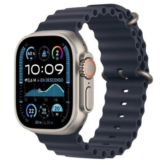 Apple Watch Ultra 2 GPS + Cellular 49mm OLED Titan Natur Blau M LTE NFC Wasserdicht IP6X