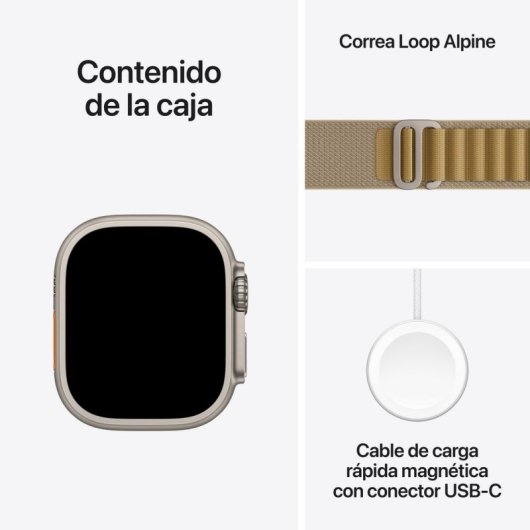 Apple Watch Ultra 2 OLED 49 mm Digital 410 x 502 Pixel Touchscreen 4G Titan WLAN GPS (MX4E3TY/A)