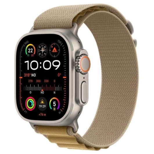 Apple Watch Ultra 2 GPS + Cellular 49mm Retina OLED Titanio Naturale Correa Alpine L IP6X SpO2 Cardiofrequenzimetro